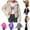 Beige, variant on Women's Cropped Puffer Jackets Long Sleeve Zip Up Button Drawstring Stand Collar Hooded Quilted Jacket Zipper Pockets Solid Loose Fit Thermal Winter Short Down Coats 2025 Fashion