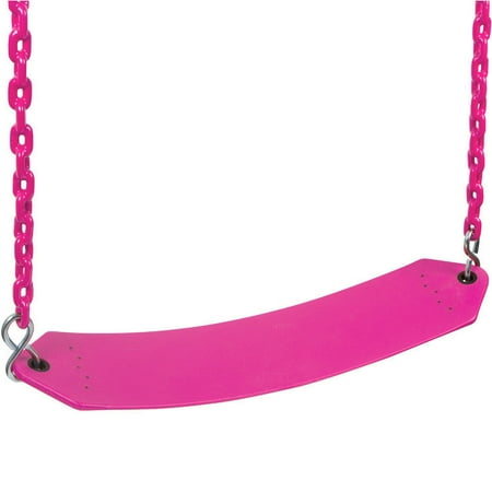 Residential Seat - Swing Set Stuff Inc. Residential Belt Seat with 5.5 Ft. Coated Chain (Pink)