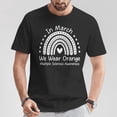 thumbnail image 2 of We Wear Orange Multiple Sclerosis Awareness T-Shirt – MS Month Support Graphic Tee for Men Women, Orange Ribbon Advocacy Shirt, Raise Awareness for MS Fighters, Inspirational , Size 5XL, Color Black, 2 of 3