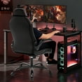 thumbnail image 2 of Ergonomic& Adjustable Gaming Chair Leather Reclining Computer Chair with Flip Up Arms Headrest Rolling Swivel Chair for Home Office, Red, 2 of 9