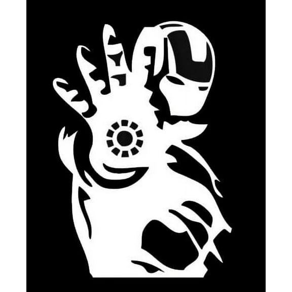 Ironman Inspired Decal Sticker | 6-Inches By 4-Inches | White Vinyl