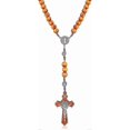thumbnail image 2 of Olive Wood Rosary Necklace Catholic Rosary Wooden Bead Cross Handmade Rosary Wood Chain Olive Wood Cross Necklace with Flannel Bag for Men Women, 2 of 5