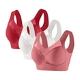 thumbnail image 2 of 3-Pack Women’s Wire-Free Bras | Ultra Comfort Seamless Bralette for Everyday Wear – Soft & Breathable Lounge & Sleep Bra, 2 of 3