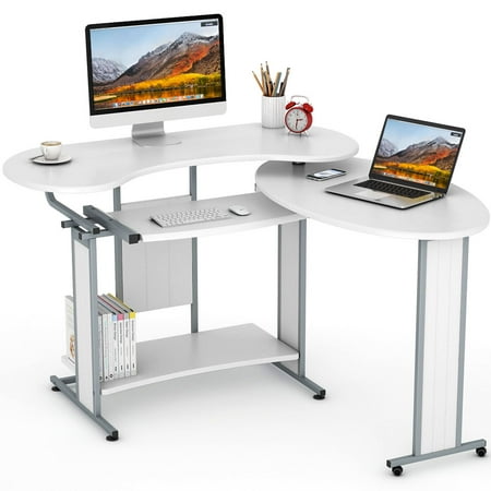 UPC: 0701722649910 | Tribesigns L-Shaped Computer Desk  Rotating Corner Desk  Office Study Workstation