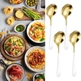 thumbnail image 1 of Round Spoon 304 Stainless Spoon Fork Household Cute Small Soup Spoon Thick Round Bottom Eating Spoon,4Pc Spoon Clearance, 1 of 9