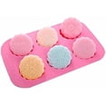 thumbnail image 3 of 6-Cavity Round Silicone Mold for Mooncake, Chocolate, Soap & Lotion Bars | 2oz Per Cell | Flexible Mold with Intricate Pattern | Fits 2oz Tins Perfectly$$Art & Craft, 3 of 8