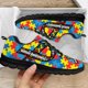 thumbnail image 1 of Zapatillas deportivas informales antideslizantes de gran oferta con diseño de concienciación sobre el cáncer de SIDA y autismo, calzado deportivo resistente al desgaste para caminar al aire libre., 1 of 6