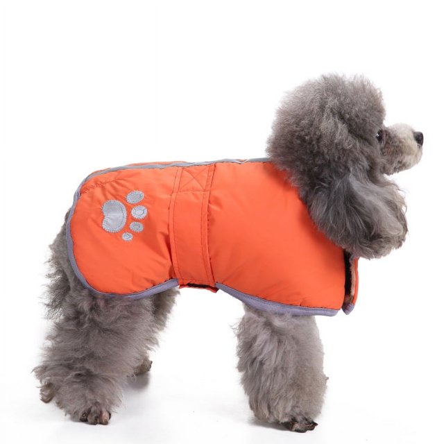 Abrigo cálido para perros, chaqueta reflectante de invierno para perros, cuello alto impermeable y resistente al viento para climas fríos
