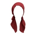 thumbnail image 2 of Red Upgraded Satin Lined Halo Turban Durag for Men &Women Polyester,Spandex Turbans Pre Tied Turban Chemo Headwear Cancer Head Wrap Hair Loss Cap One Size, 2 of 6