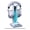 White, variant on Gaming Headphone Stand with RGB Ambient Light and USB Ports, Desktop Headset Holder