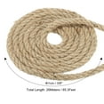 thumbnail image 2 of Unique Bargains 3/8 Inch 85.3 Feet Jute Rope Natural Manila Rope 4 Strand Twisted Thick Heavy Twine Rope, 2 of 5