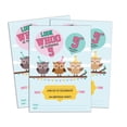 thumbnail image 1 of Darling Souvenir Green Birthday Invitation Card 28 Pcs Fill or Write In Blank Invites Printable Party Supplies 5 x 7 Inches, 1 of 5