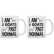 ThisWear Pet Goat Gifts I Am 2 Goats Past Normal Yard Goat Kid 11 ounce 2 Pack Coffee Mugs