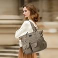 thumbnail image 3 of KL928 Women Large Purses Shoulder Bag top Handle Satchel Bag for Work Travel with 2 Straps Mud, 3 of 8