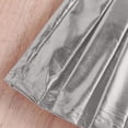 thumbnail image 3 of Girls Silver Metallic Pleated Skirt, Shiny A-Line Dance Skirt for Kids Party Performance, Elastic Waist Holiday Celebration Skirt,Size 6-7T, 3 of 9
