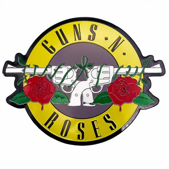 Guns N Roses Bullet 3.8"x3" Metal Sticker