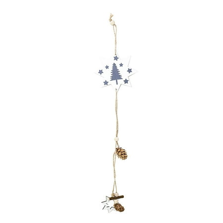 

WOXINDA Wooden Star Pendant Christmas Decoration Tag Christmas Tree Decoration Pendant Ornament Hanger String