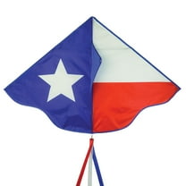 In the Breeze 3392 — 46-inch Texas Delta Kite — Printed Lonestar Flag, Easy-Flying Kite with Color-Coordinated Tails; Kite Line Included