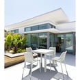 thumbnail image 5 of Luxury Commercial Living 31.5" White Square Outdoor Patio Dining Table, 5 of 7