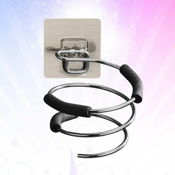 HOOWIFFY Wall Mounted Hair Dryer Holder Organizer Space Saving Bathroom Storage Accessory for Home