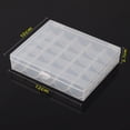 thumbnail image 2 of 3 piezas Organizador de caja de bobinas vacías Máquina de coser de 25 rejillas Caja transparente de bobina Contenedor de almacenamiento Caja de almacenamiento de artesanía Cajón (solo caja vacía), 2 of 6