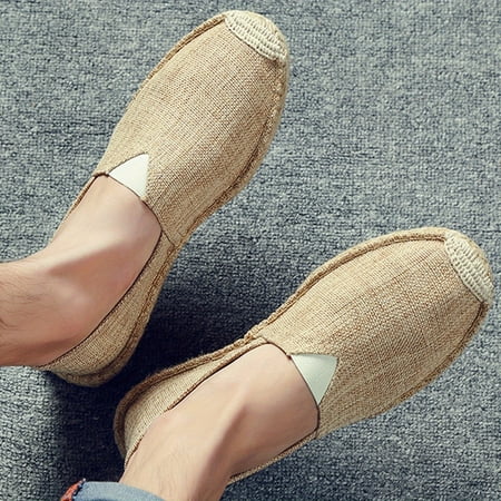 

Men s Slip-On Espadrilles: Comfortable Round Toe Casual Shoes for Spring-Summer Wear