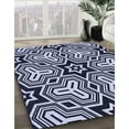 thumbnail image 3 of Ahgly Company Machine Washable Indoor Rectangle Transitional Night Blue Area Rugs, 5' x 7', 3 of 7