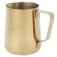thumbnail image 3 of Espresso Milk Frother, 350ml, 600ml Stainless Steel Coffee Milk Frother, Pitcher Pot with Scale Home Coffee Latte Art Pull Flower.(350ml-Gold), 3 of 8