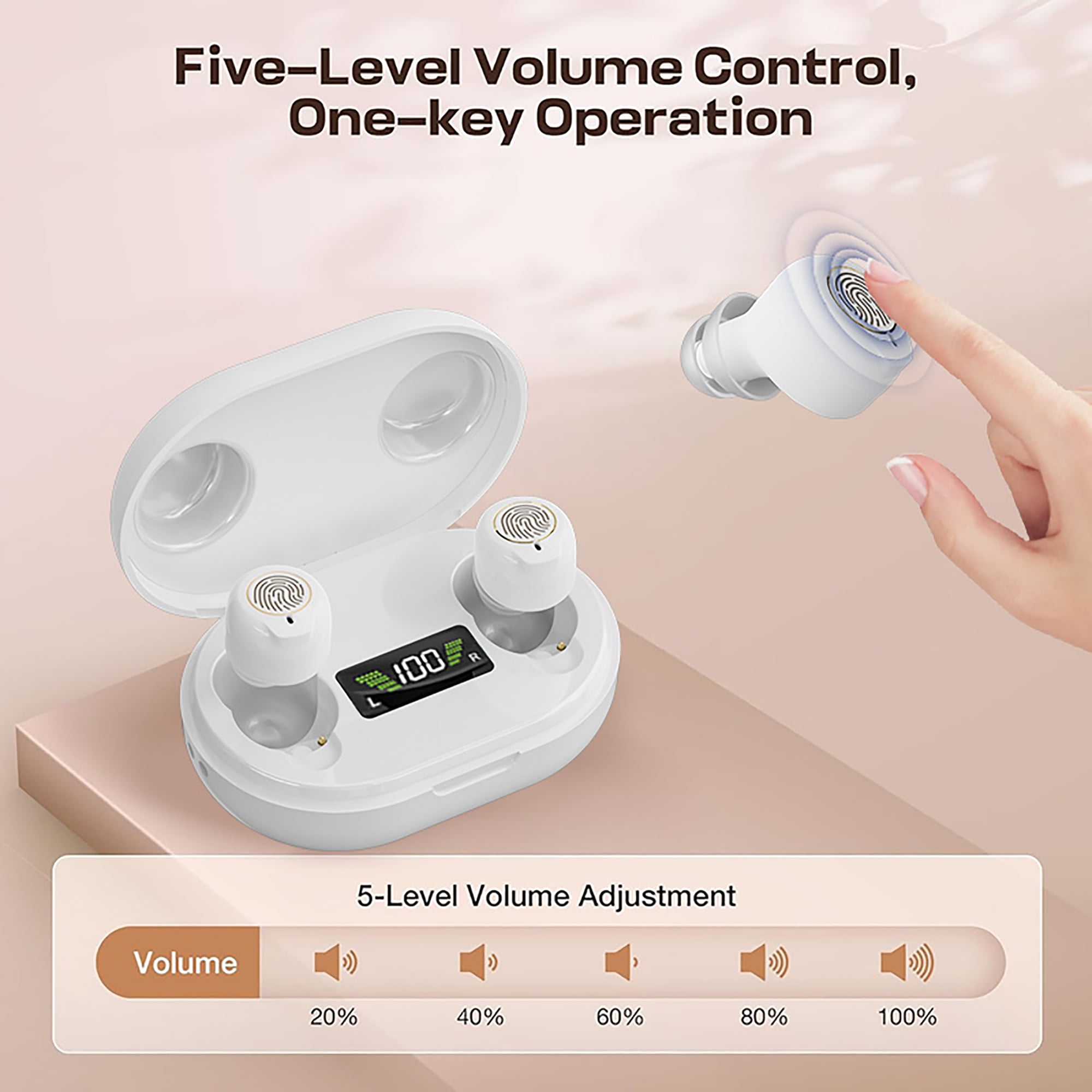 Adofi Hearing Aids for Seniors Rechargeable with Noise Cancelling, Adults Hearing Amplifiers for Severe Hearing Loss, Hearing Aid with Magnetic Charging Case, Personal Sound Hearing Amplifiers
