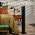 thumbnail image 3 of Holmes 42" Oscillating Digital Tower Fan, 5 Speeds, Remote Control, Matte Black, 3 of 9