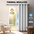 thumbnail image 2 of Greyish White Blackout Curtains, 52 x 84 inch Drapes Set of 2 Panels, Thermal Insulated Room Darkening Curtains for Bedroom Living Room, Privacy Protection&Noise Reduce, 2 of 8