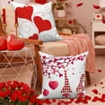 thumbnail image 3 of Valentines Day Throw Pillow Covers 18x18 Set of 4,Red Truck Hearts Gnome Decorative Pillow Cases for Bedroom Sofa Couch, 3 of 6