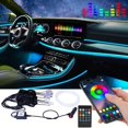 thumbnail image 3 of PENGX New Car LED And Neon  9 In 1 Overall Car Interior Atmosphere Lights  Mobile APP Music Rhythm Control  Color Multi-color Change Atmosphere Lights Fiber Bar  Mounted Center Console An, 3 of 7