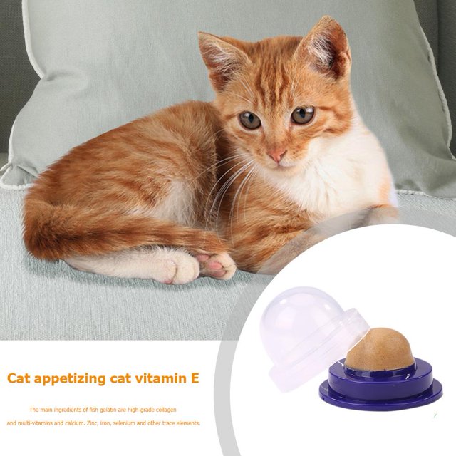 Cat Snacks Catnip Sugar Candy Licking Nutrition Gel Energy Ball (Salmón)