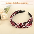 thumbnail image 7 of Leopard Headband Top Knot Cheetah Headband Knotted Headbands Elastic Hair Accessories for Women Red, 7 of 7