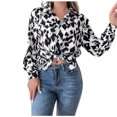 thumbnail image 1 of Tops de mujer Fshion Impreso Single Breasted Camisa de manga larga Blusa Tops Fridja  czfsfas6365, 1 of 9