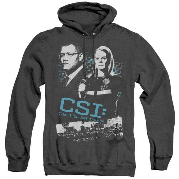 Csi Investigate This Adult Heather Hoodie Sweatshirt Black