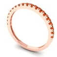 thumbnail image 2 of 0.57 ct Brilliant Round Cut Simulated Red Diamond 18K Rose Gold Stackable Band SZ 6.5, 2 of 6