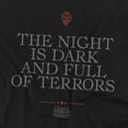 thumbnail image 2 of Game Of Thrones T-Shirt Night Is Dark Unisex Graphic Tee for Men & Women, 2 of 7