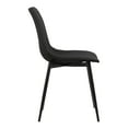 thumbnail image 3 of Monte Contemporary Dining Chair in Charcoal Fabric with Black Metal Legs, 3 of 11