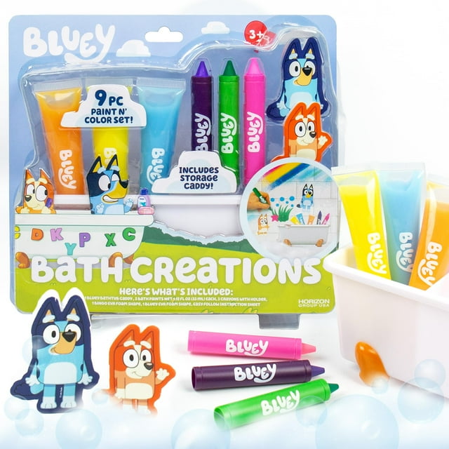 Set de actividades Horizon Group USA Bluey Bath Creations de 9 piezas