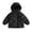 Black, variant on Jalioing Toddler Kids Winter Puffer Jacket Solid Color Long Sleeve Zipper Up Hooded Coat Thermal Puffy Jacket 1-10 Years