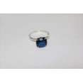 thumbnail image 2 of blue tanzanite cushion cut gemstone engagement ring 925 sterling silver ring, 2 of 5