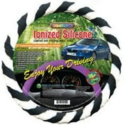 Cameleon Cover Zebra Black Ionized New Silicone Black Zebra Steering Wheel Cover