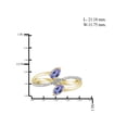 thumbnail image 2 of 2.00 Carat T.G.W. Tanzanite And White Diamond Accent 14k Gold Over Silver 3-Piece Jewelry set, 2 of 7