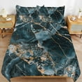 thumbnail image 6 of 3 Pcs Soft Bedding Set, Includes 1 Duvet Cover with Zipper And 2 Pillow,Shams Marble Texture King(102"×90"), 6 of 8