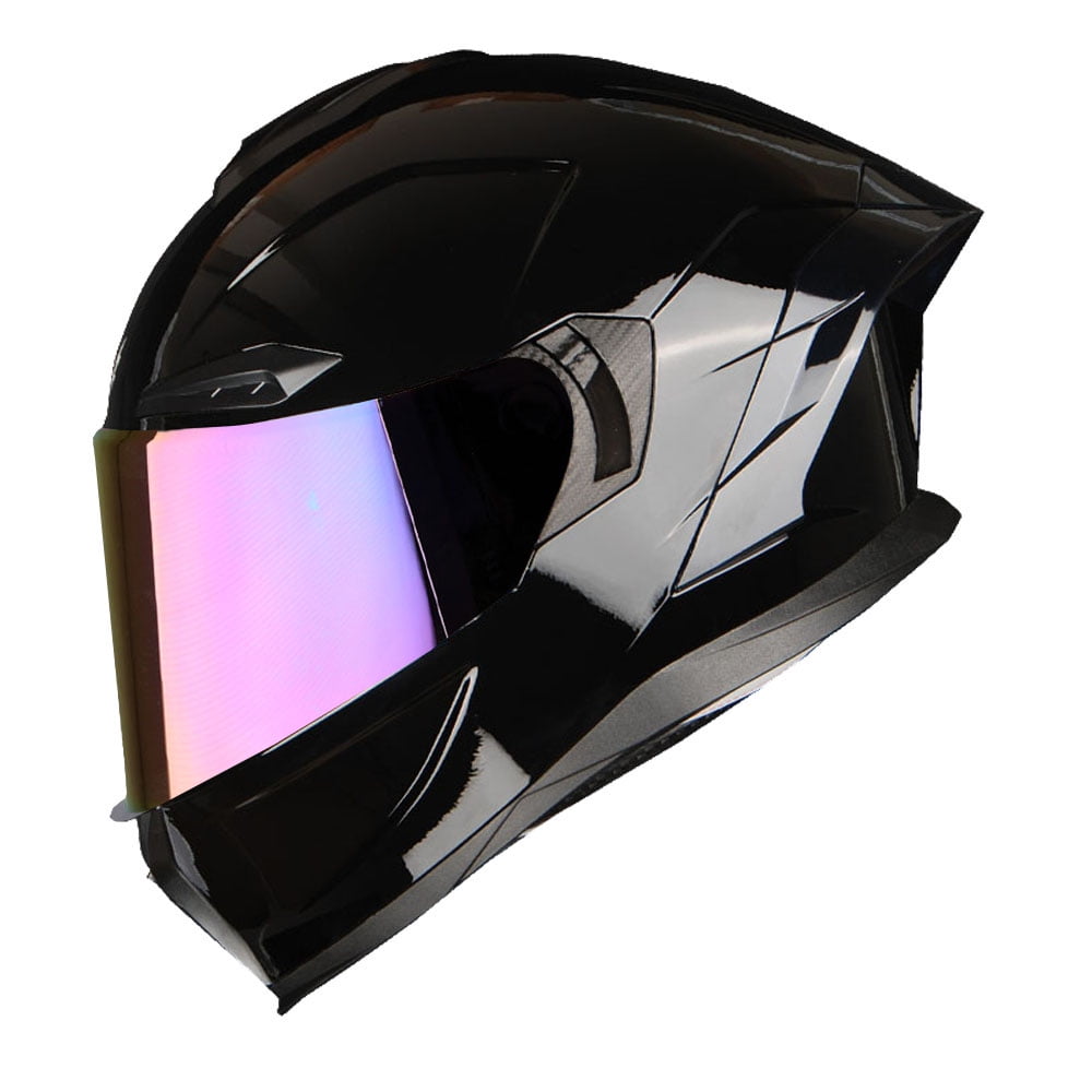 1Storm Motorcycle Full Face Helmet DOT Adults Street Bike Dual Visor Sun Inner Shield with One Extra Clear Shield: HJAH15 Tinted Glossy Black