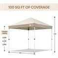 thumbnail image 4 of 10x10 Pop Up Canopy Tent - Instant Outdoor Gazebo with Carrying Bag, Easy Setup for Beach, Backyard, Parties & Events - Portable Shade Shelter by Winter Rhythm, 4 of 10