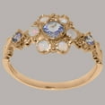 thumbnail image 2 of LBG British Made 9k Rose Gold Natural Tanzanite & Opal Womens Statement Ring - 33 size options - Size 9.25, 2 of 7