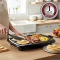 thumbnail image 2 of OVENTE Electric Griddle with 16 x 10 Inch Flat Non-Stick Cooking Surface, Removable and Adjustable Temperature Control, Indoor Grill for Instant Brea, 2 of 10